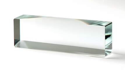 Pieces of transparent acrylic sheets isolated on background