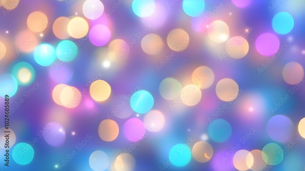 Poster captivating colorful bokeh abstract background with vibrant festive lighting effects