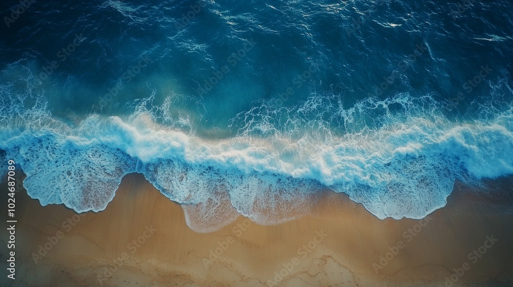 Poster the ocean is calm and the waves are small