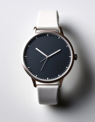 Smartwatch lying down on a white background