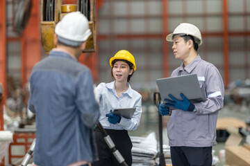 Team Safety Inspection at Metal Factory