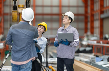 Team Safety Inspection at Metal Factory