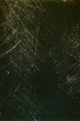 Blank grained film strip texture background with heavy grain, dust and light leak