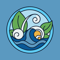 The waves of the ocean