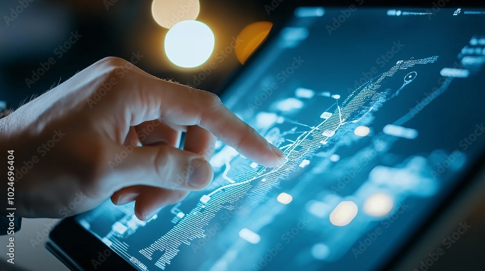 Poster interactive digital interface with user engagement
