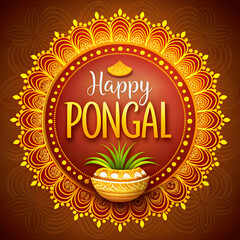 Celebrate Happy Pongal with Traditional Decorations and Greetings