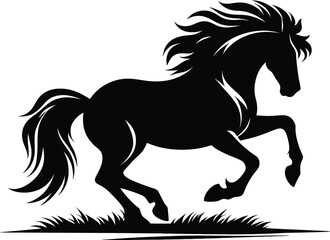 horse silhouette vector