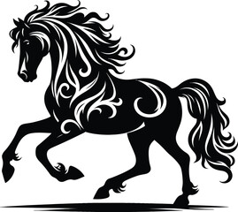 horse silhouette illustration