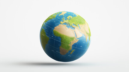 globe on white background