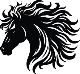 Fototapeta premium horse head silhouette