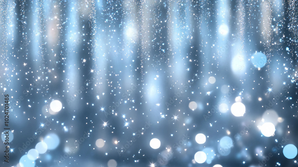 Poster shimmering crystal drops and soft bokeh creating a dreamy atmosphere