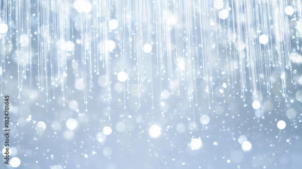 Poster shimmering crystal drops and soft bokeh creating a dreamy atmosphere