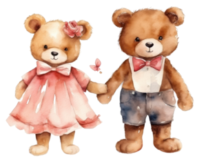 PNG Bear toy representation togetherness.