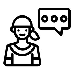 Woman Speech Icon