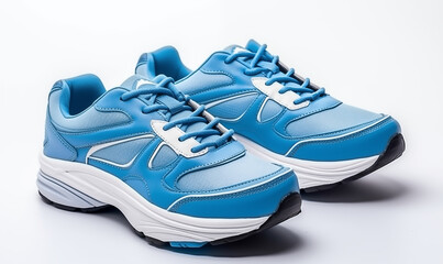 blue shoes isolated on a white background