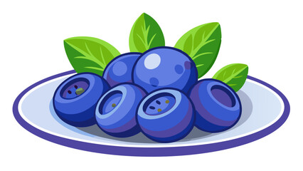 blueberries isolated on white, blueberry illustration - vector illustration of blueberry isolated on white, blueberry vector art