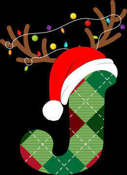 christmas font letter j