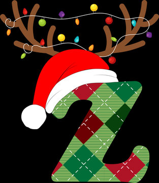 christmas font letter z