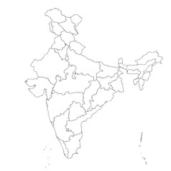 India map country map asia island icons symbols background geography borders