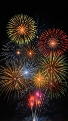 Naklejka premium fireworks in the night sky