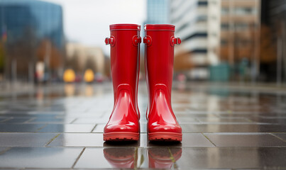 red boot isolated on a white background