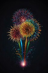 fireworks in the night sky