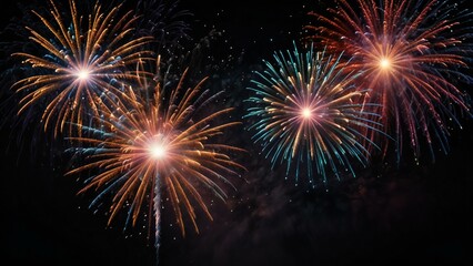 fireworks in the night sky