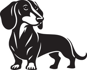 Dachshund dog cute vector
