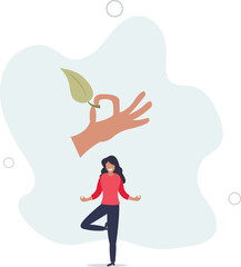 relaxation and love of nature. yoga classes in the fresh air. ecology concept.flat design with people.