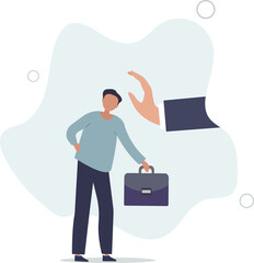 Application rejected, fail to get new job or loan, insurance request refusal, offer denied, disappointment and failure concept.flat design with people.