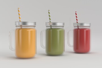 Realistic Mason Drinking Glass Jar Mockup for Customizable Branding Presentations