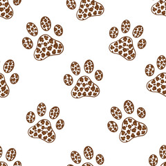  Leopard made of paw print pattern