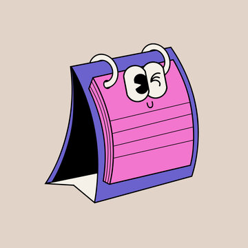 Naklejki Doodle cute character illustration calendar sticker