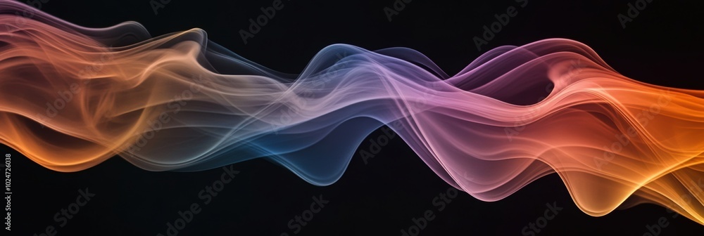 Aufkleber vibrant multicolored smoke undulating gracefully, creating a mesmerizing visual spectacle across the