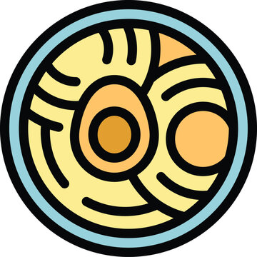 recommend clip art: Tasty ramen bowl with eggs and noodles being served for dinner