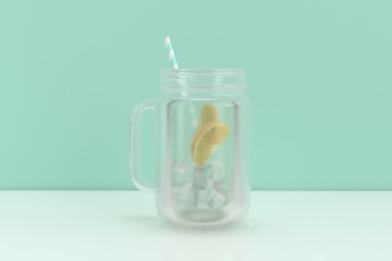 Realistic Mason Drinking Glass Jar Mockup for Customizable Branding Presentations