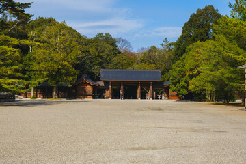  [NARA]A famous shrine surrounded by nature in Nara Prefecture, The natural greenery shines brightly, Kashihara Shrine, Japan