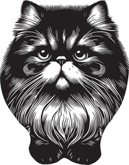 Persian cat big hair cute vector