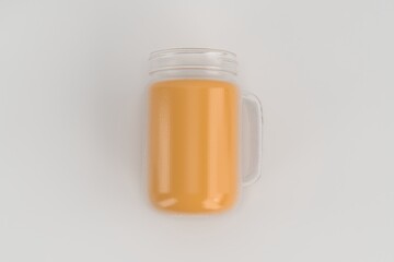 Realistic Mason Drinking Glass Jar Mockup for Customizable Branding Presentations