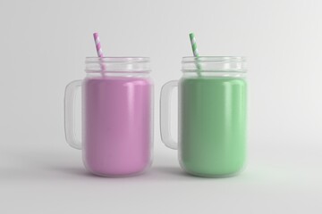 Realistic Mason Drinking Glass Jar Mockup for Customizable Branding Presentations