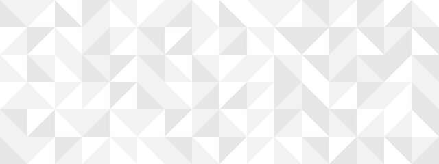 White seamless background of triangles in modern style, flat vector illustration. Cover of gray geometric shapes in retro texture for web design or postcard.