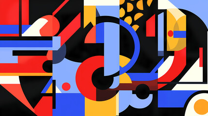 Geometric shapes and compositions inspired by Bauhaus or Memphis. Retro elements, geometric pattern for banners, posters, and leaflets. Geometric design background vector