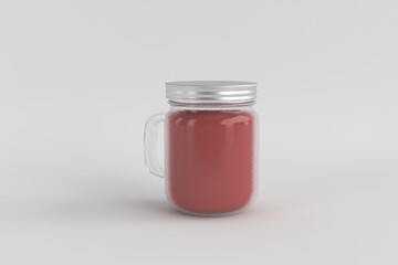 Realistic Mason Drinking Glass Jar Mockup for Customizable Branding Presentations