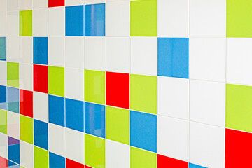 abstract geometric multicolored tile background