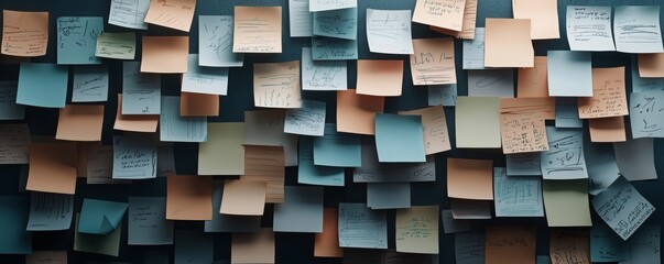 Classroom Bulletin Board Filled with Notes and Ideas