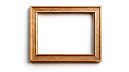 wooden frame mock up isolated on white background