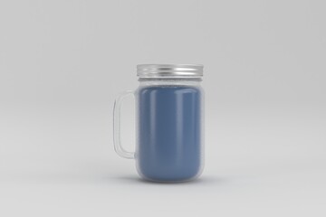 Realistic Mason Drinking Glass Jar Mockup for Customizable Branding Presentations
