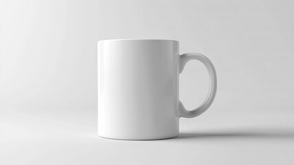 Obraz premium white mug mockup with white background for branding and advertising design