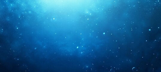 Fototapeta premium Abstract Underwater Background with Sunlight Rays, Bubbles, and Particles in Blue Tones