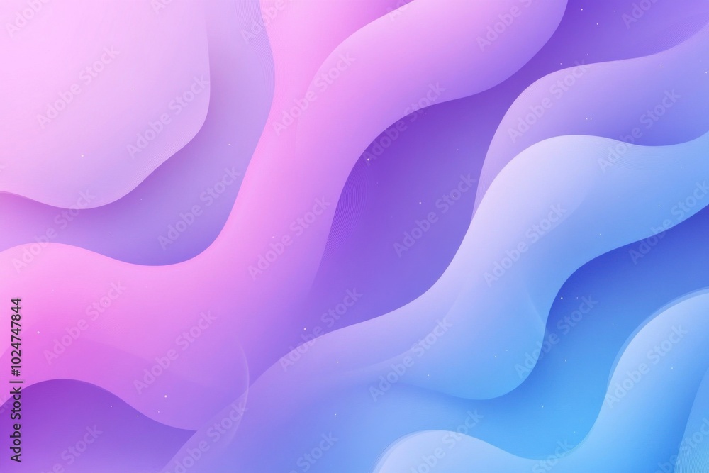 Poster soft blue and purple background with gentle shapes creates calming atmosphere, perfect for various d